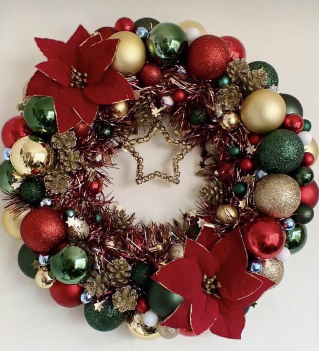 Christmas Bauble Wreath Making Workshop