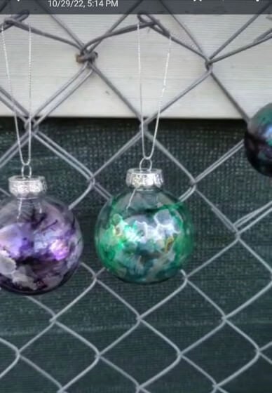Alcohol Ink Christmas Bauble Decorating Class