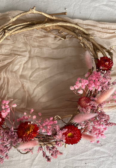 Christmas Dried Flower Wreath Workshop