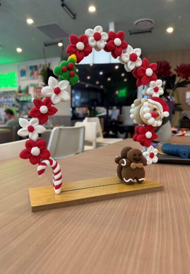 Christmas Foam Clay Mirror Workshop