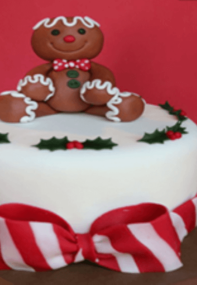 Christmas Fondant Covering Cake Class