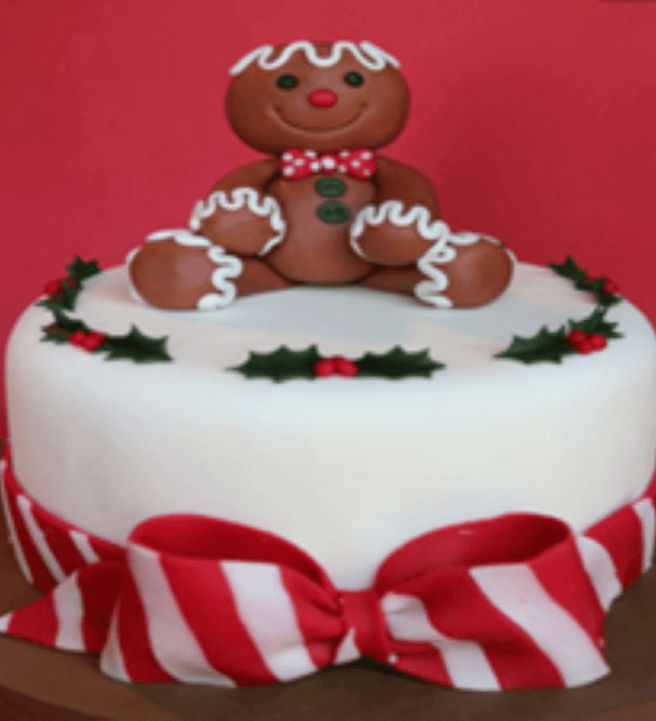 Christmas Fondant Covering Cake Class