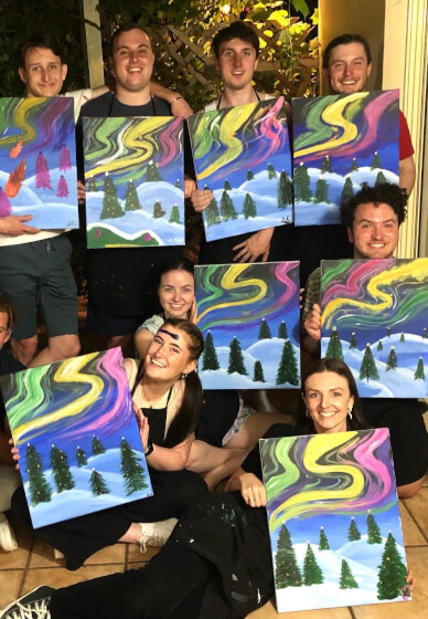 Christmas Mobile Paint and Sip Class