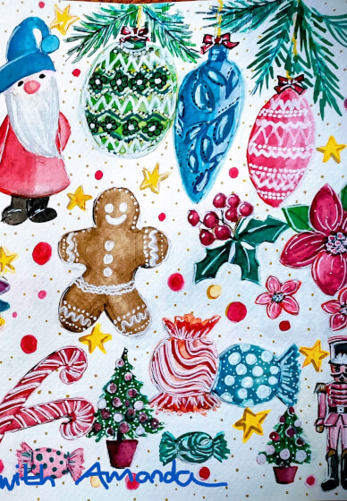 Christmas Motifs - Watercolour Class