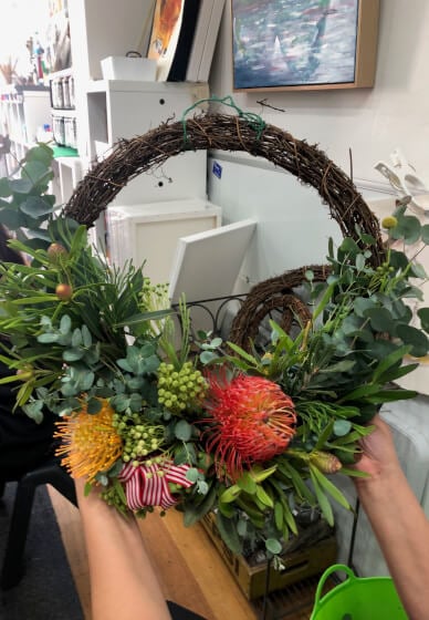 Christmas Wreath Fresh Australian Natives