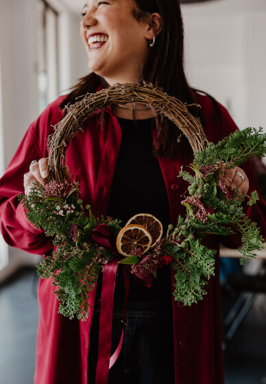 Christmas Wreath Workshop Perth | Handmade Festive Wreath Class