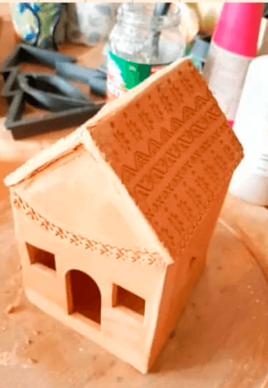 Clay and Sip Class: Make a Gingerbread House Lantern