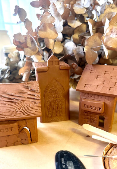 Clay and Sip Class: Make a Mini Village Trio