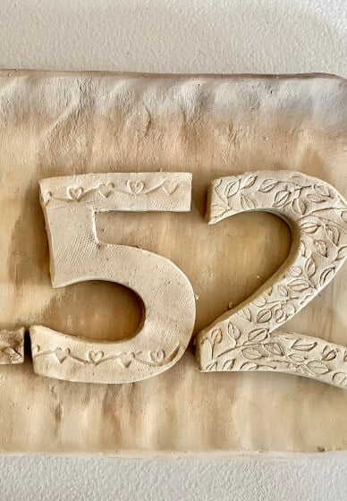 Clay Play Class: Make Your Own Door or Letterbox Numbers
