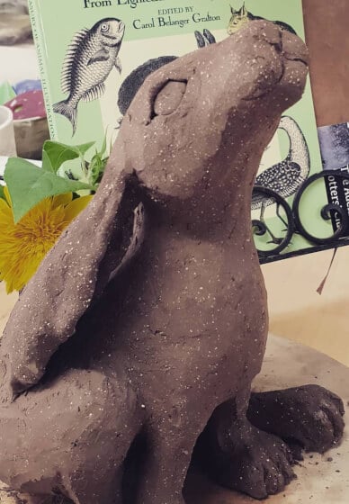 Clay Sculpture Class: Moon Gazing Hare