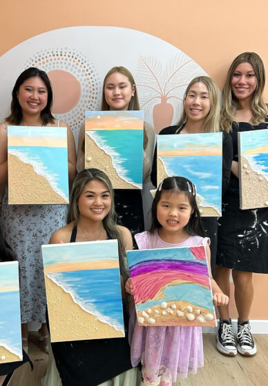 Coastal Textured Art Paint and Sip Class
