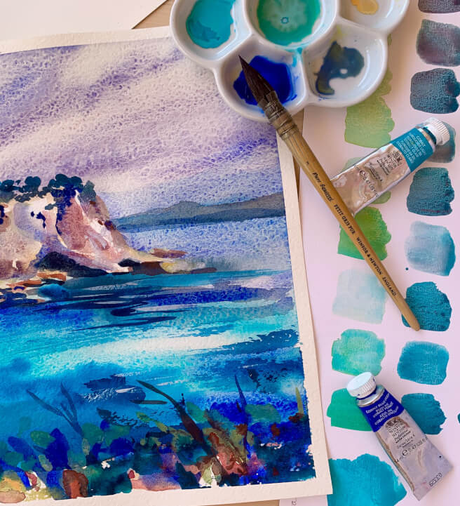 Coastline Watercolour Painting Class