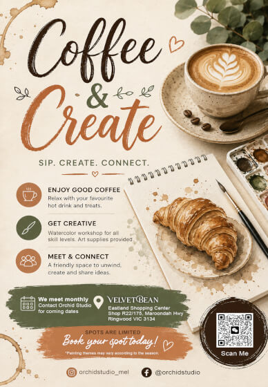 Coffee and Create Watercolour Workshop