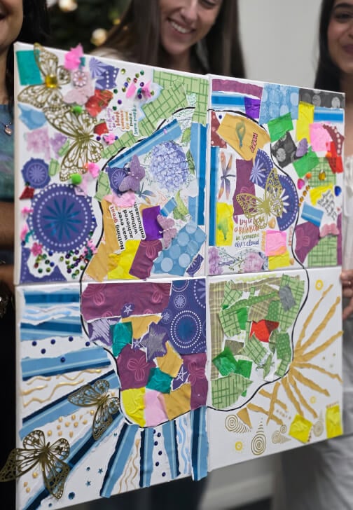 Collage of Confidence Art Therapy Workshop
