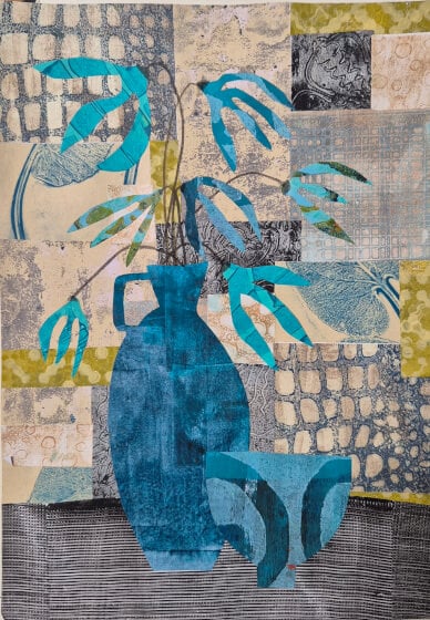 Collage Workshop with Gelli Printed Papers - Still Life