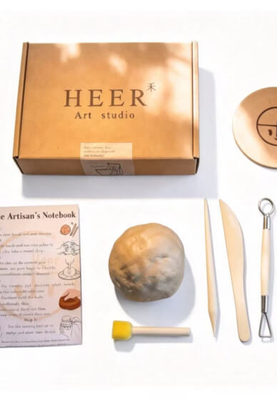 Complete Pottery Kit: 500g Air Dry or Kiln Fire Clay