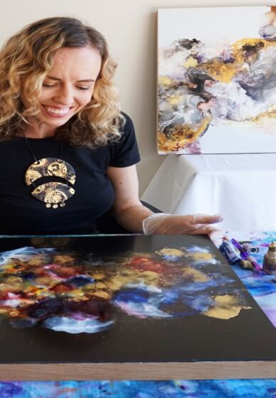 Create Galaxy Art with Alcohol Inks