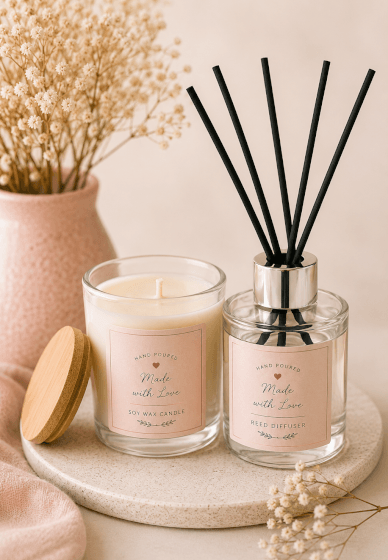 Create Your Own Home Fragrance Collection: Candle and Reed Diffuser