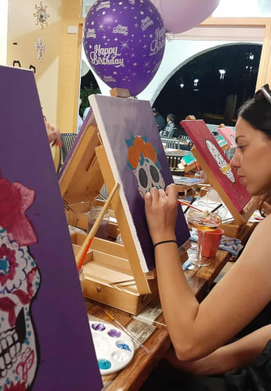 Creative Night Paint and Sip Class