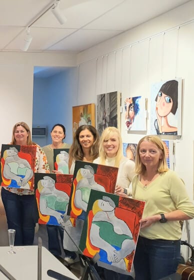 Creative Paint and Sip Class for Hens Parties