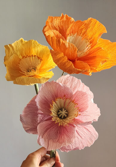 Crepe Paper Poppy Making Workshop