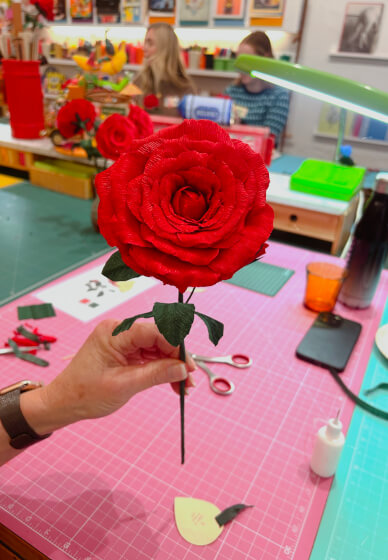 Crepe Paper Rose Making Workshop
