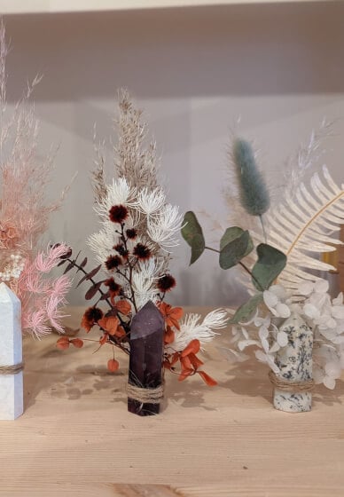 Crystal Dried Floral Arrangement Workshop