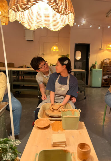 Date Night Clay and Sip Wheel Throwing Pottery Class