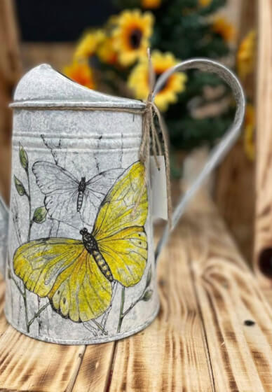 Decoupaged Watering Can Workshop
