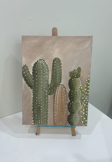 Desert Cactus Paint and Sip Workshop