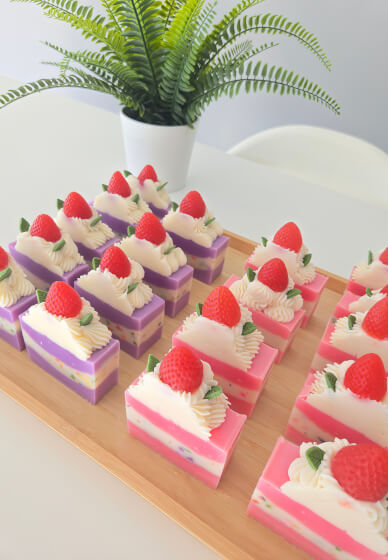Dessert Cold Process Soap Making Class: Strawberry Cake
