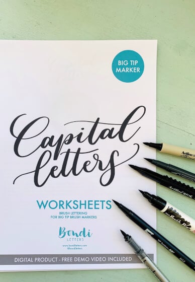 DIY Brush Lettering for Intermediates: Capital Letters