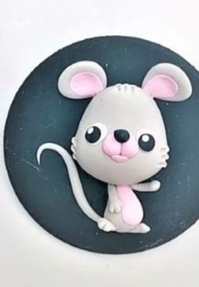 DIY Clay Mouse Magnet Craft Kit
