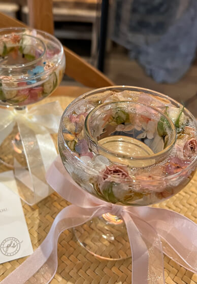 DIY Crystal Candle Cup Workshop with Preserved Flowers