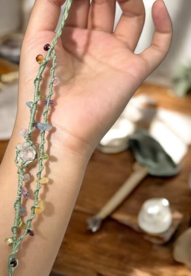 DIY Crystal IMacramé Bracelet Making Kit for Beginners