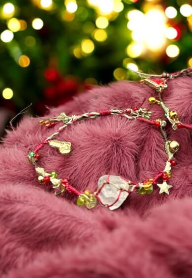 DIY Crystal Jewelry Gift Set: 3 Christmas Macramé Bracelets