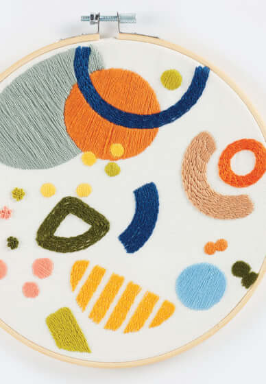 DIY Embroidery Craft Kit: Shapes