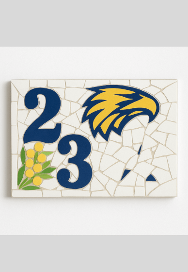 DIY House Number Mosaic with Your Emblem