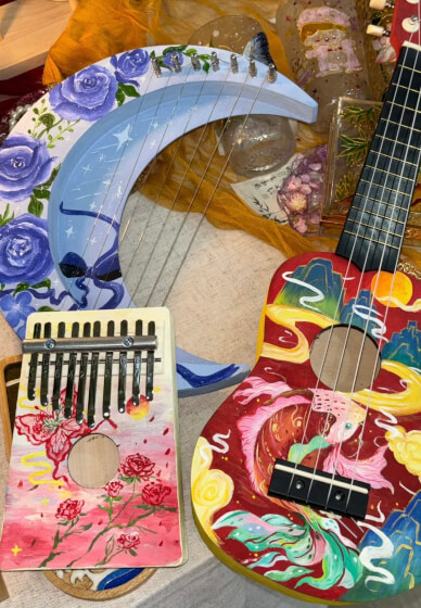 DIY Kalimba Instrument Painting Workshop