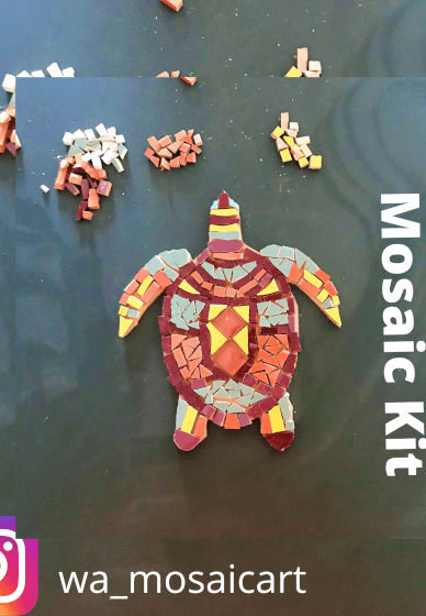 DIY. Mosaic Kit Turtle. Craft Kit for Adults and Children