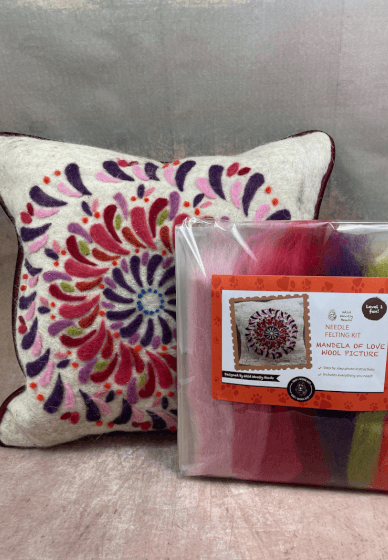 DIY Needle Felting Craft Kit: Mandala of Love