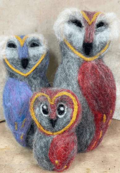 DIY Needle Felting Craft Kit: Masked Owl