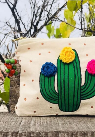 DIY Paint and Personalise Canvas Pouches