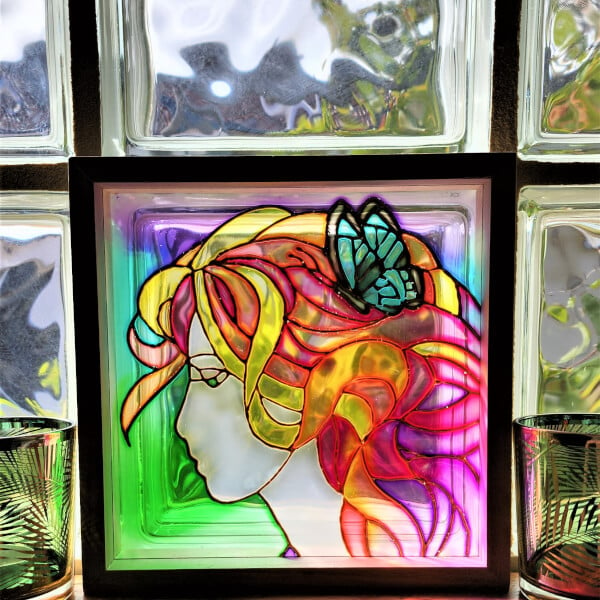 DIY Stained Glass Painting Craft Kit, Online class & kit, Gifts