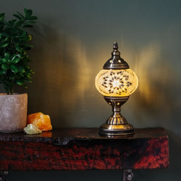 Diy Turkish Mosaic Table Lamp, Light Bulbs For Turkish Lamps