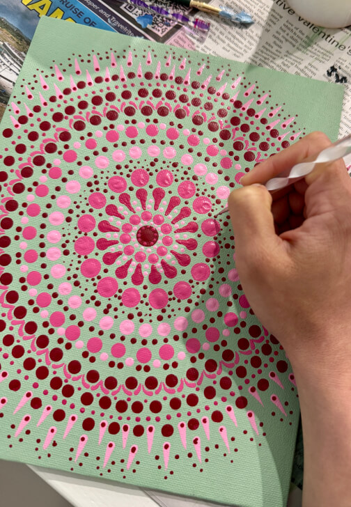 Dot Mandala Paint and Sip Workshop