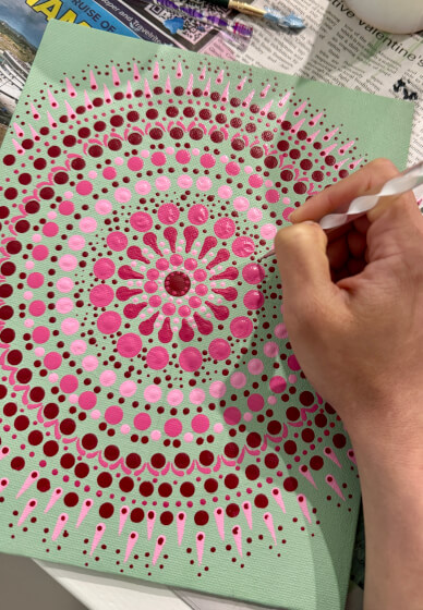 Dot Mandala Paint and Sip Workshop