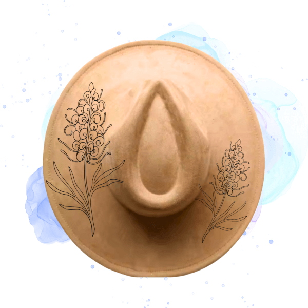 Double Grevillea Hat Burning at Home Kit with Burner