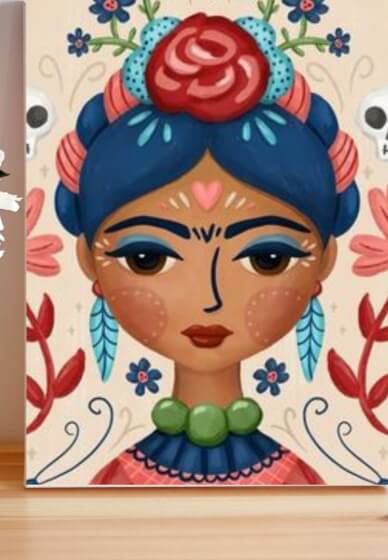 Draw and Paint Frida Kahlo Class for Groups and Teams