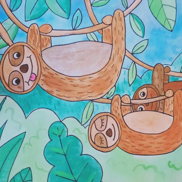 jungle drawing for kids